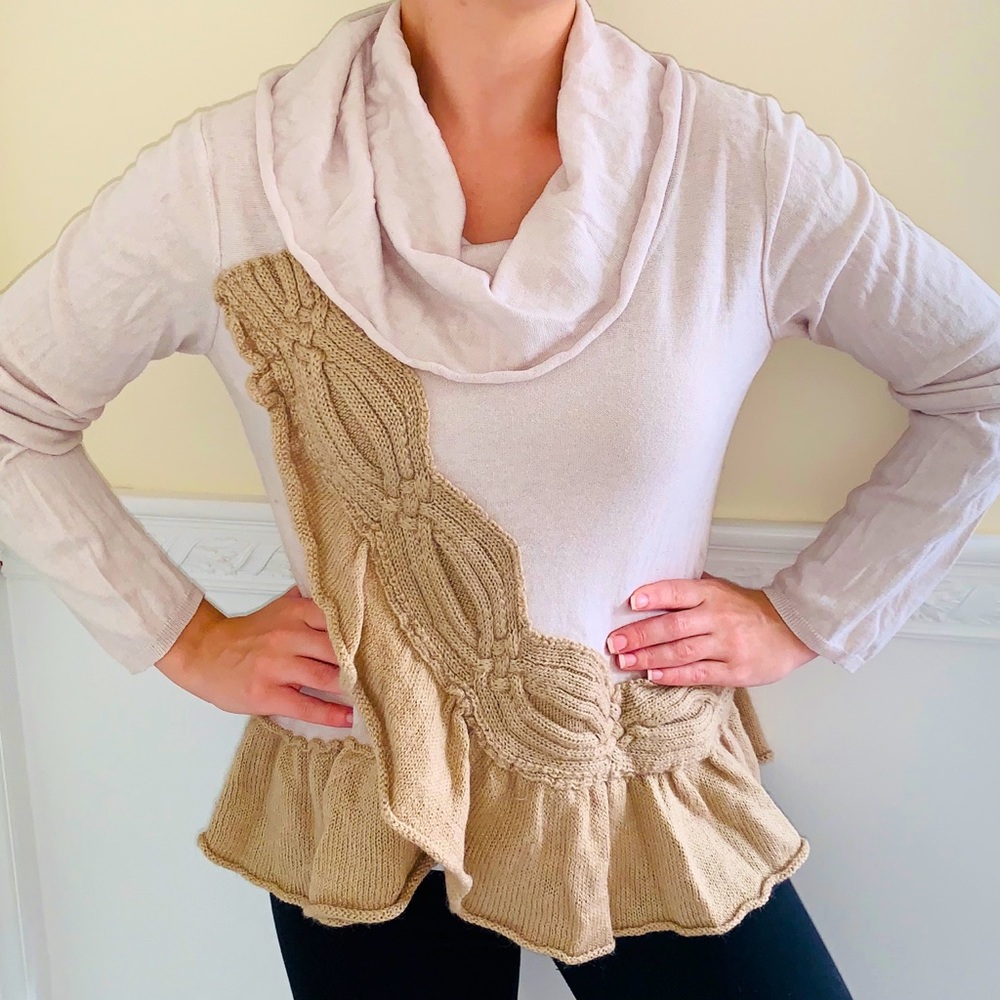 Cream & Tan Shirt